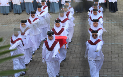 Upacara Hari Kemerdekaan RI ke-78 Di PP Ibnul Qoyyim Putri Yogyakarta